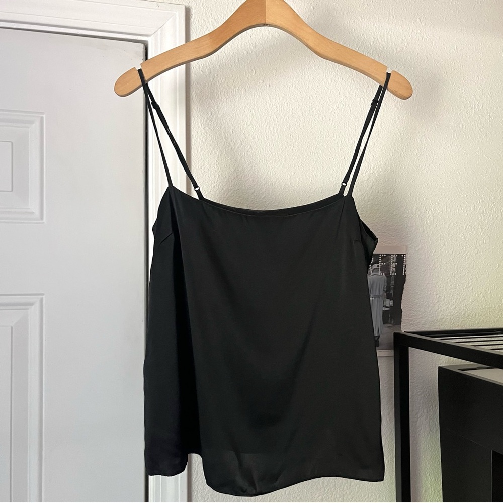 Reformation Black Silk Camisole
